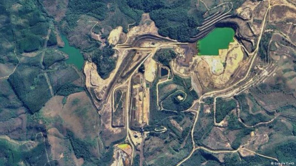 Aerial view of Brazil's Caldeira rare earth mining project in Minas Gerais state