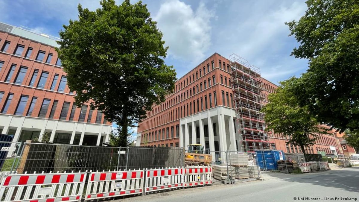 Construction site of Campus of Religions at University of Münster in Germany