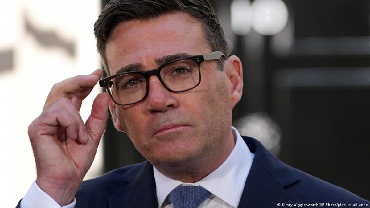 British Prime Minister Andy Burnham speaking at podium during first policy announcement as new leader