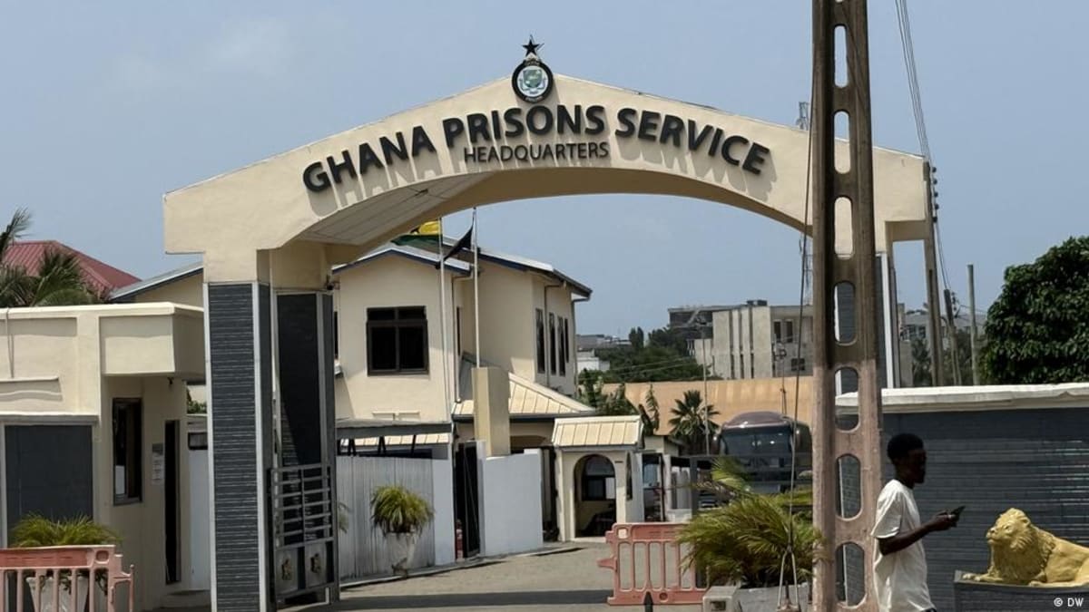 Ghana's Parliament building where lawmakers passed historic community service legislation reducing prison overcrowding
