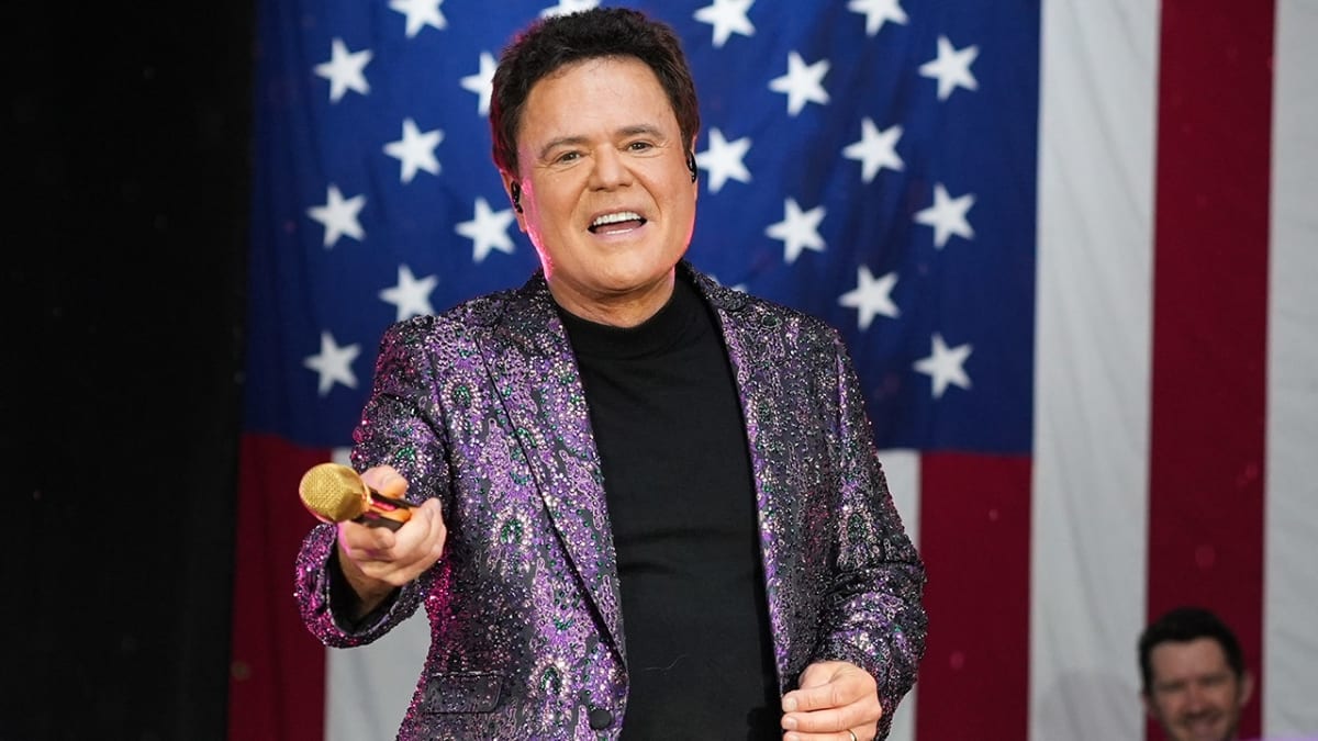 Donny Osmond performing on stage during his Las Vegas residency show at Harrah's