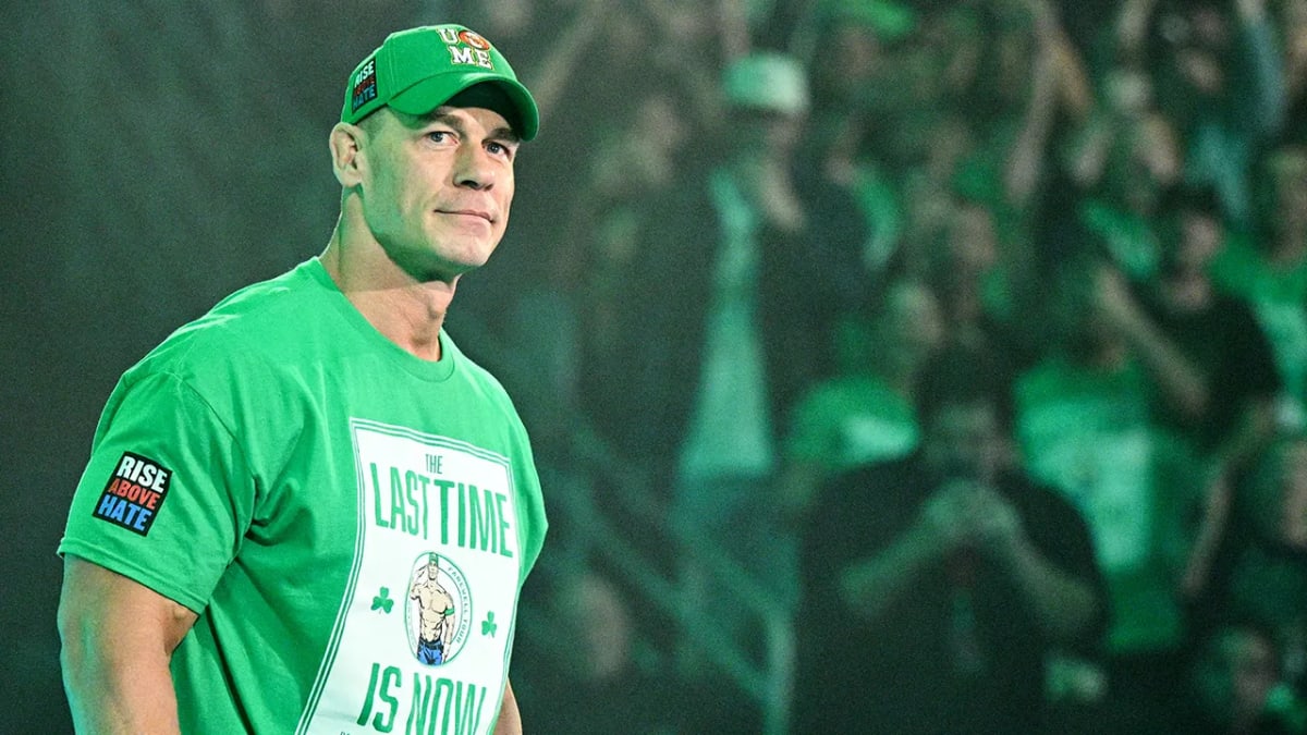 WWE legend John Cena in wrestling ring during his final professional match