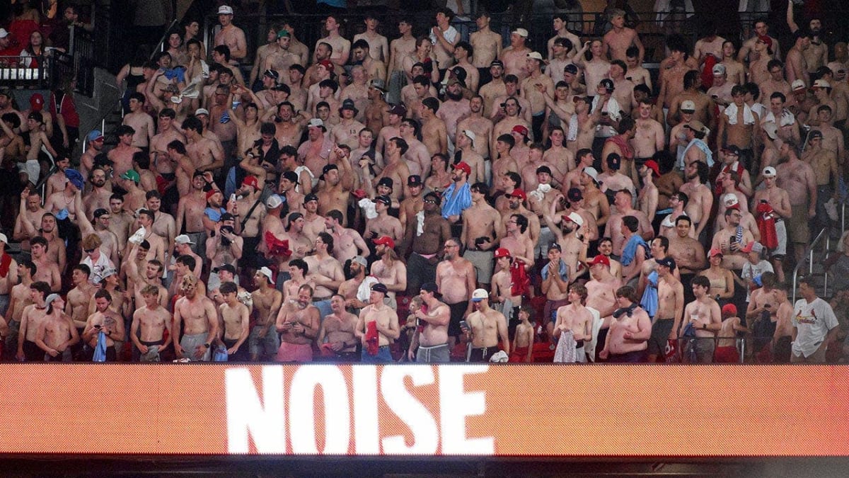 Cardinals Create Shirtless Fan Section at Busch Stadium