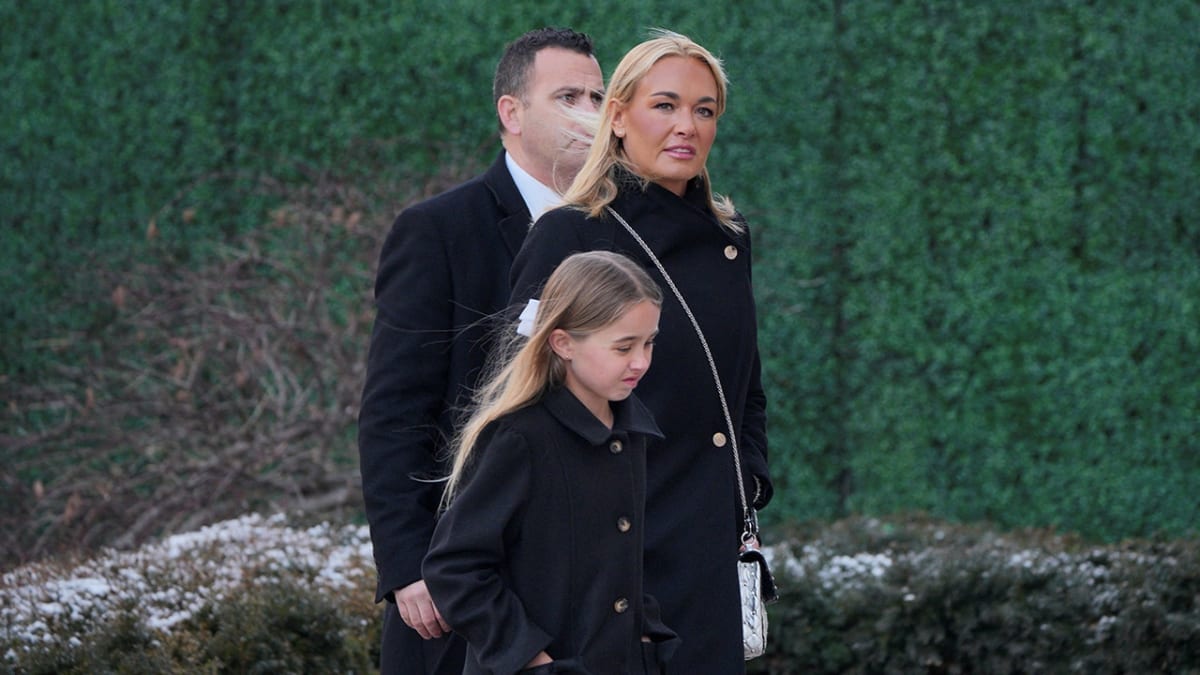 Vanessa Trump at public event wearing elegant outfit, smiling confidently at camera