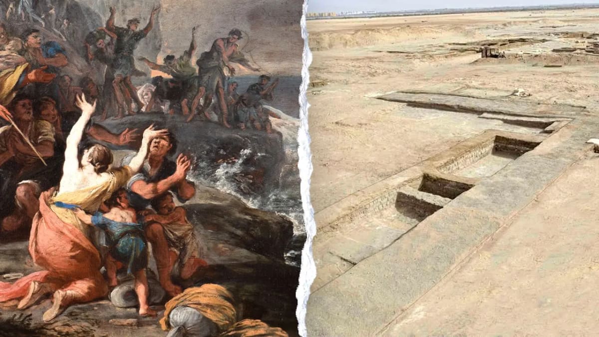 Ancient sandstone beam with carved inscriptions from Ramesses II era discovered in Egypt