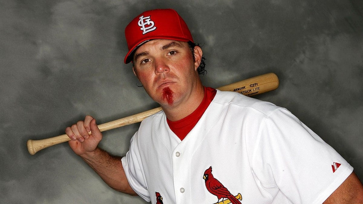 Scott Spiezio in Angels uniform celebrating after hitting home run during 2002 World Series