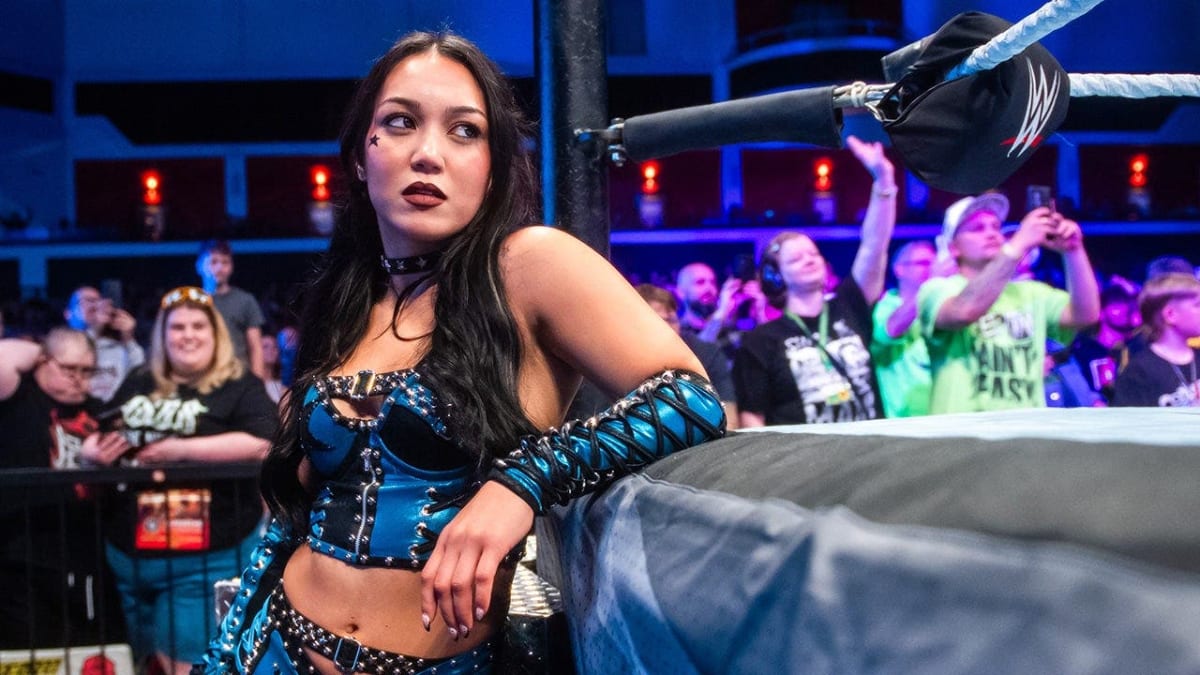 WWE wrestler Roxanne Perez in the ring during a live wrestling event