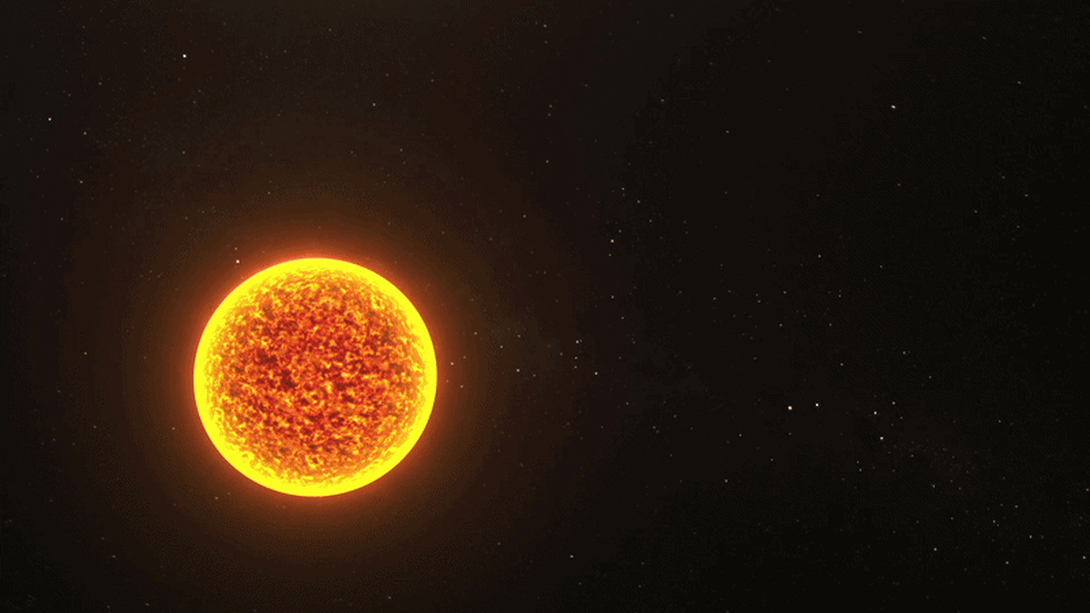 Bright orange solar flare erupting from the sun's surface captured by NASA observatory
