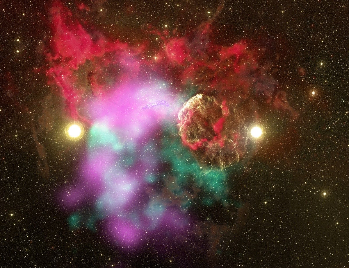 Astronomers Find First-Ever Twin Supernova in Jellyfish Nebula