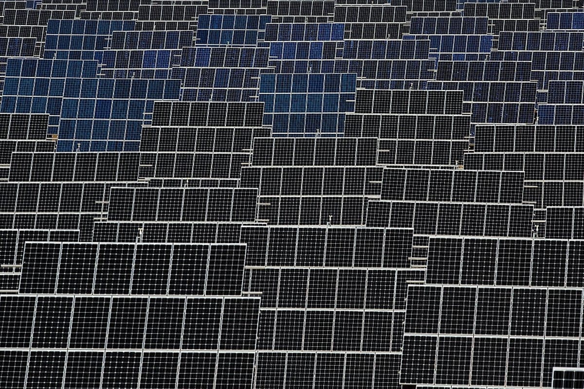 Solar panels installed on rooftop capturing sunlight for clean renewable energy generation