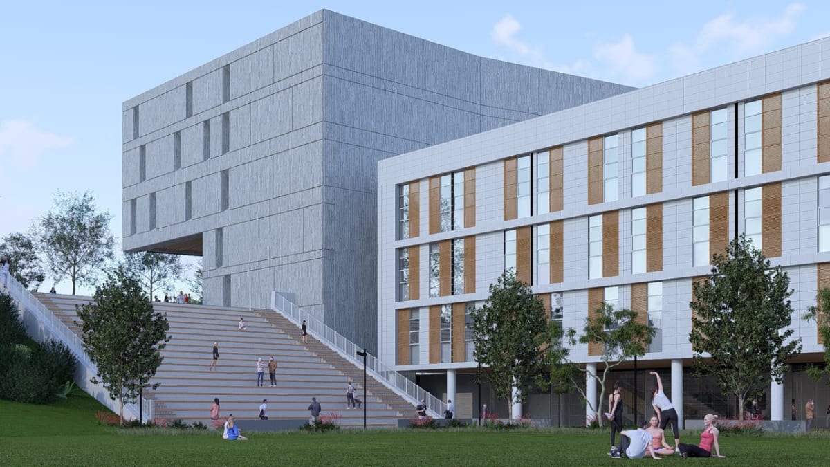 Modern engineering college campus buildings at Braude College in Karmiel, northern Israel