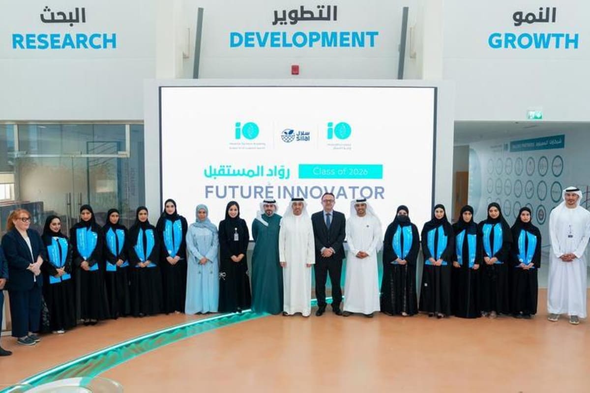 Graduates of Future Innovators Program celebrating at Innovation Oasis ceremony in Al Ain