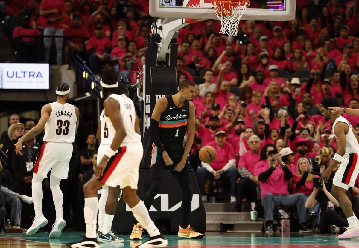 Wembanyama Waits for Teammate After Playoff Win