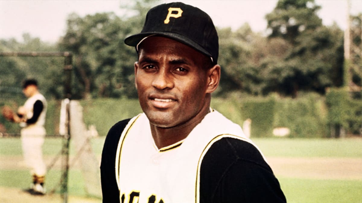 Pittsburgh Pirates legend Roberto Clemente in uniform at bat during his Hall of Fame career