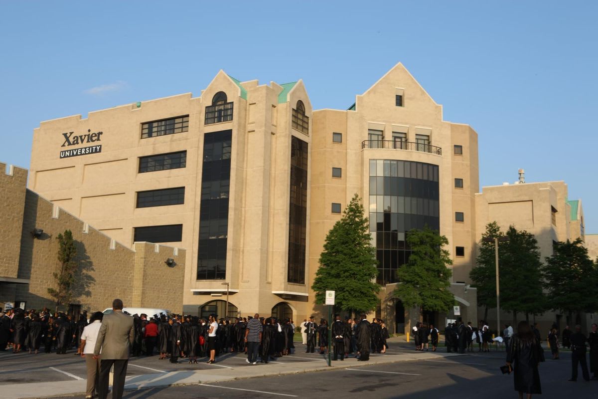 Xavier University of Louisiana campus building with students walking on grounds in New Orleans