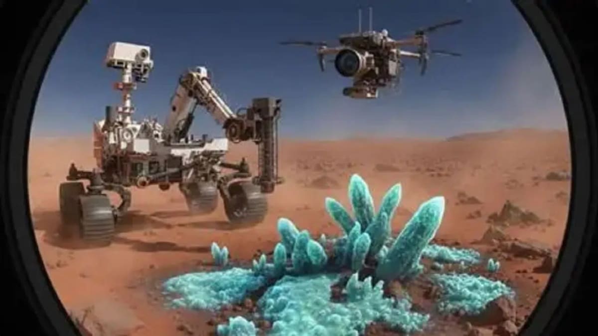 NASA's Perseverance rover exploring the rocky surface of Mars' ancient Jezero Crater
