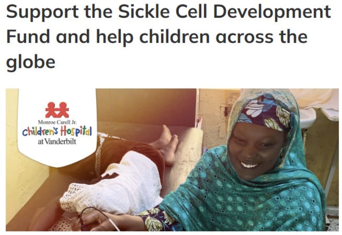 African child receiving transcranial Doppler ultrasound screening for sickle cell disease stroke prevention