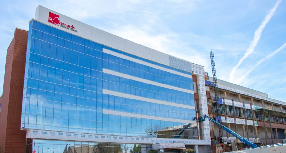 Modern hospital cancer treatment center with advanced medical equipment for targeted radiation therapy