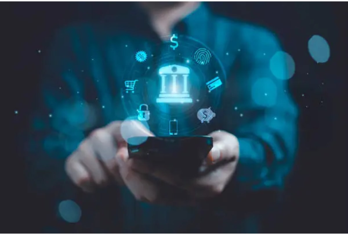 South African small business owner using digital payment technology on smartphone in modern retail setting