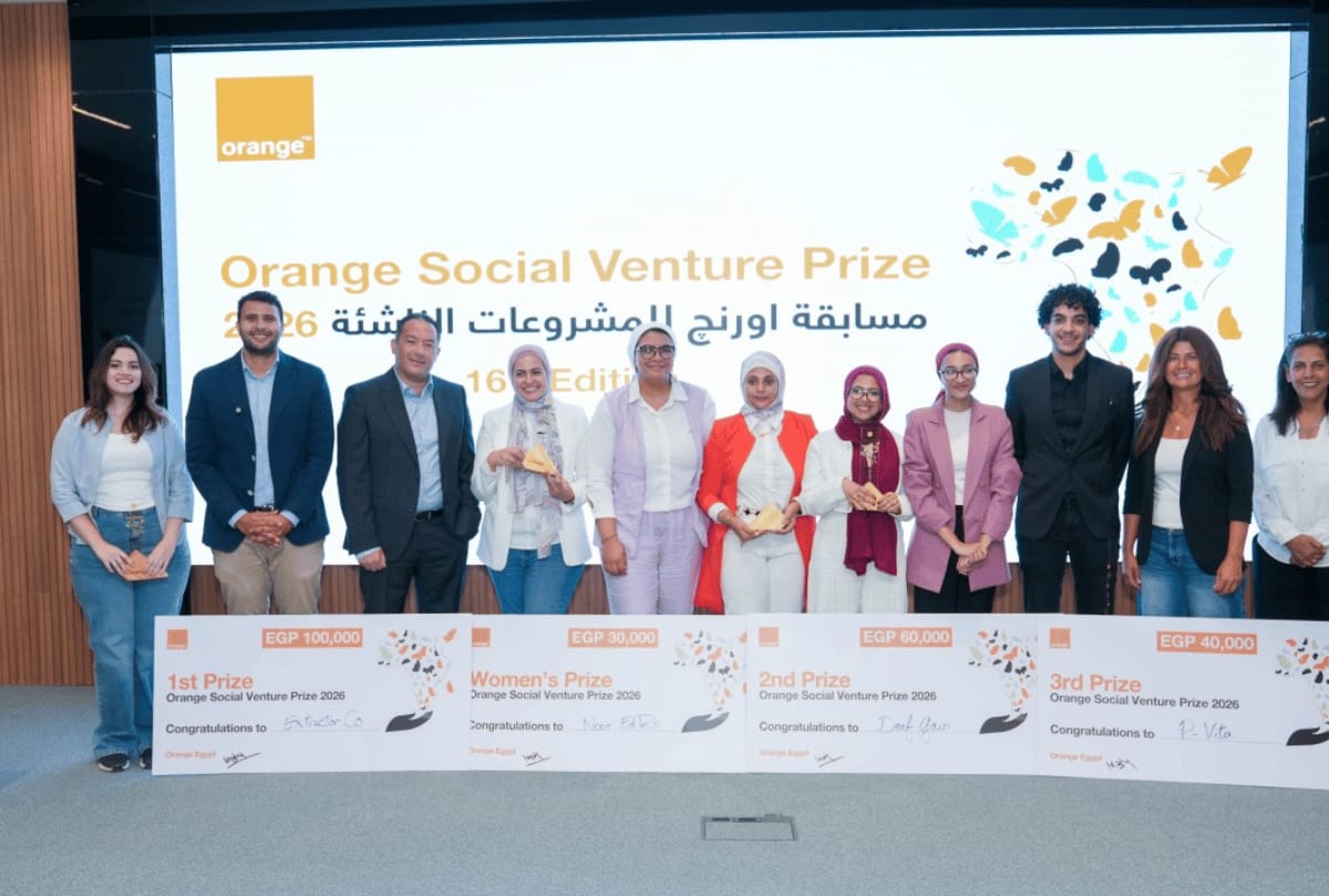 Egyptian entrepreneurs celebrate winning Orange Social Venture Prize to advance to international competition
