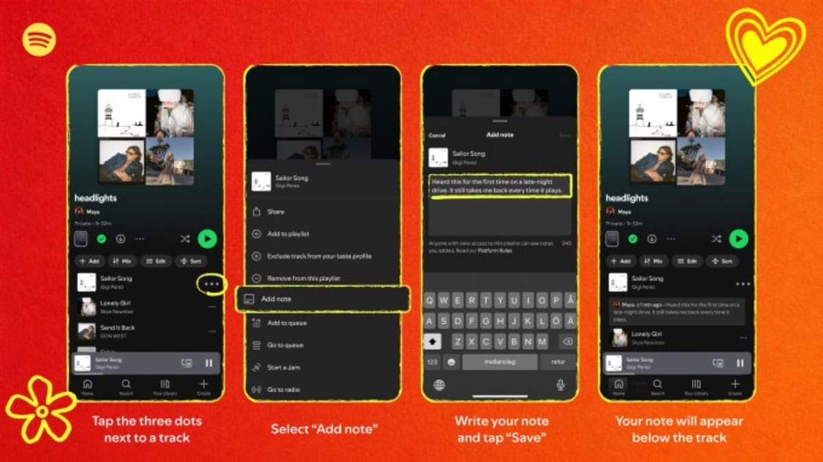 Spotify Lets Users Add Personal Notes to Songs
