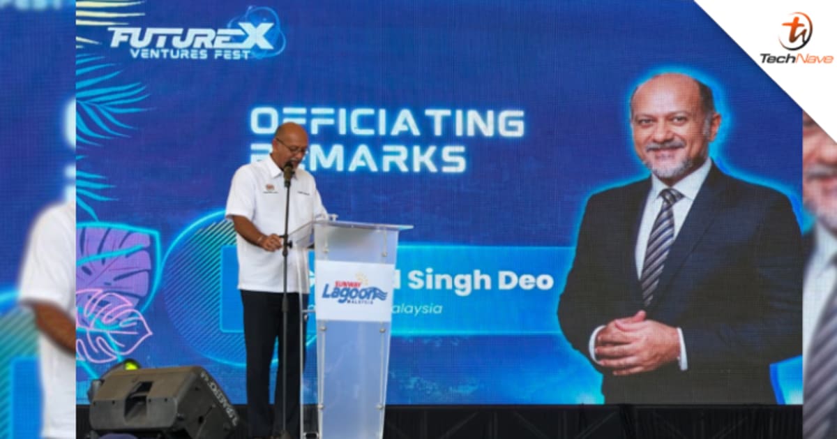 Modern digital technology symbols overlaid on Malaysia skyline representing AI development and innovation