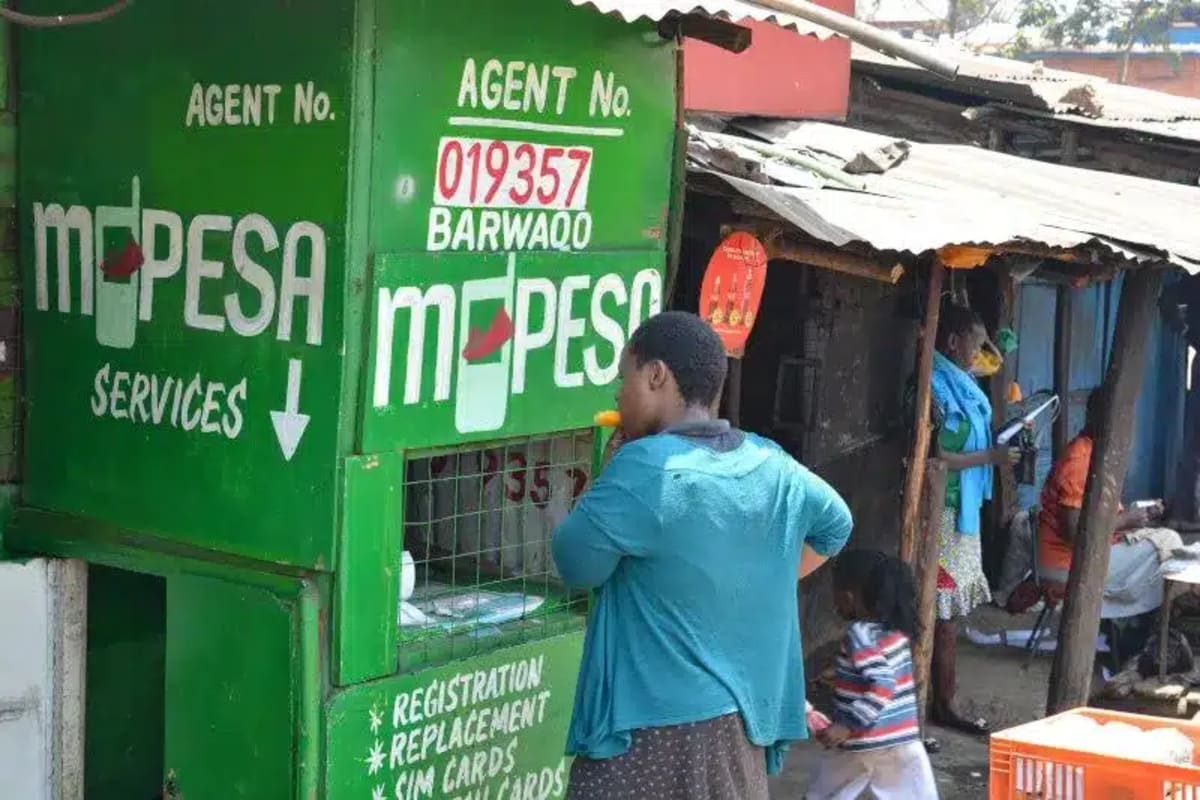 M-Pesa mobile money interface showing secure transaction protection features in Kenya