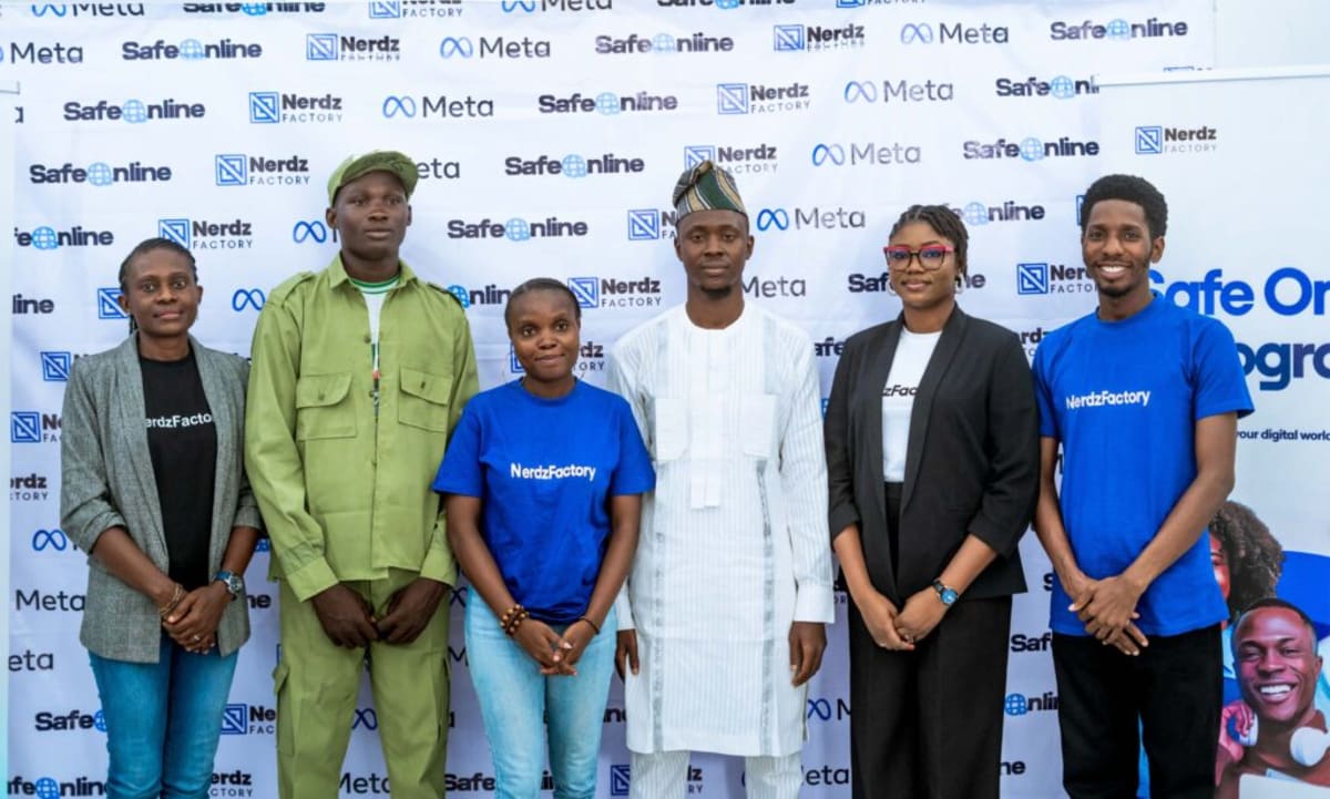 Nigerian students engaged in digital safety workshop learning about online protection and AI literacy