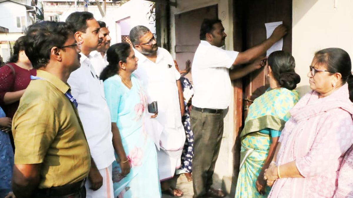 Aerial view of Konthuruthy River winding through Kochi, India, showing restoration area
