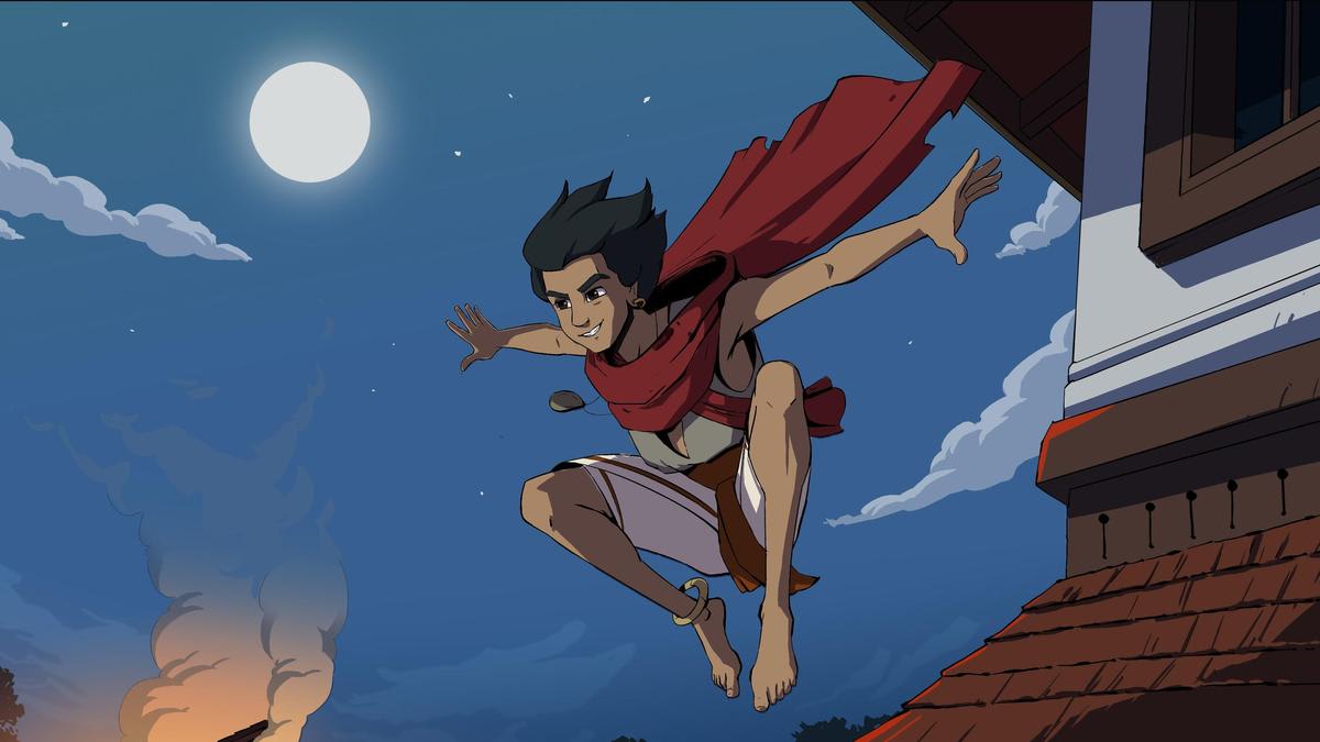 Illustration of Maari, a Kalari warrior wizard from Maayan comic series set in ancient Kerala