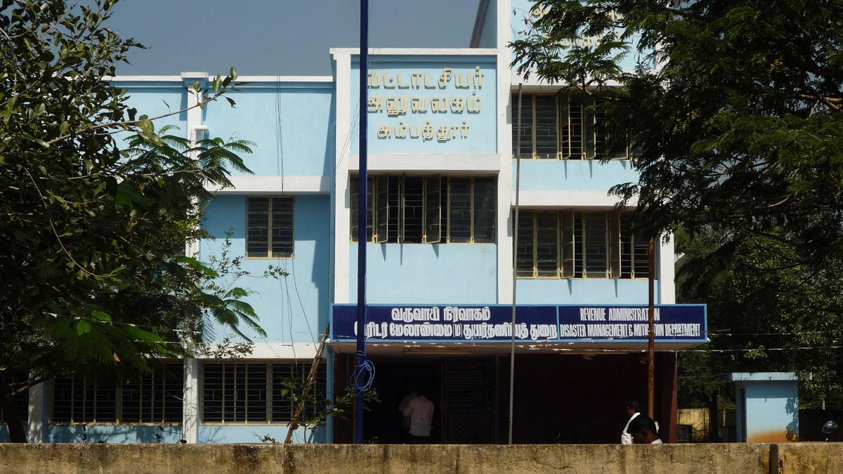 Modern government office building in Chennai neighborhood serving local residents with accessible services