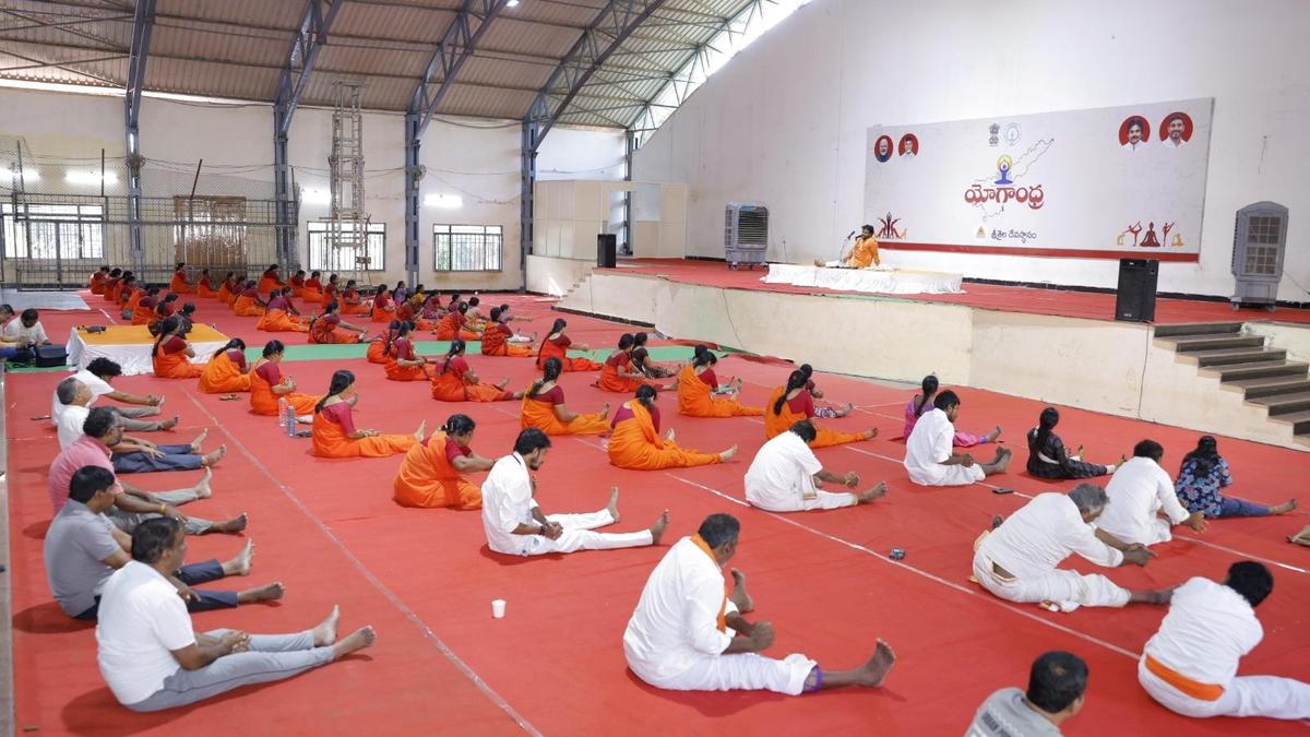 Srisailam Temple Hosts Yoga Training Ahead of Special Event