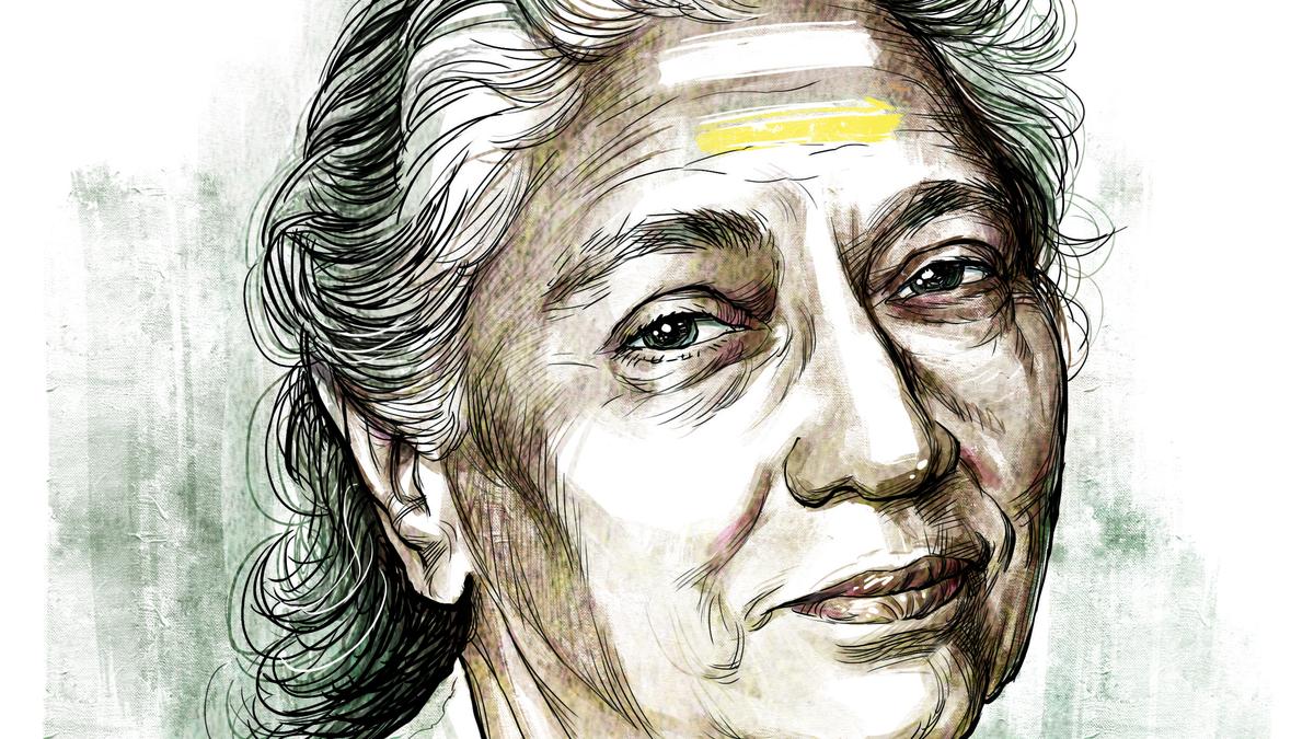 Legendary playback singer S. Janaki smiling warmly in traditional attire during her six-decade music career