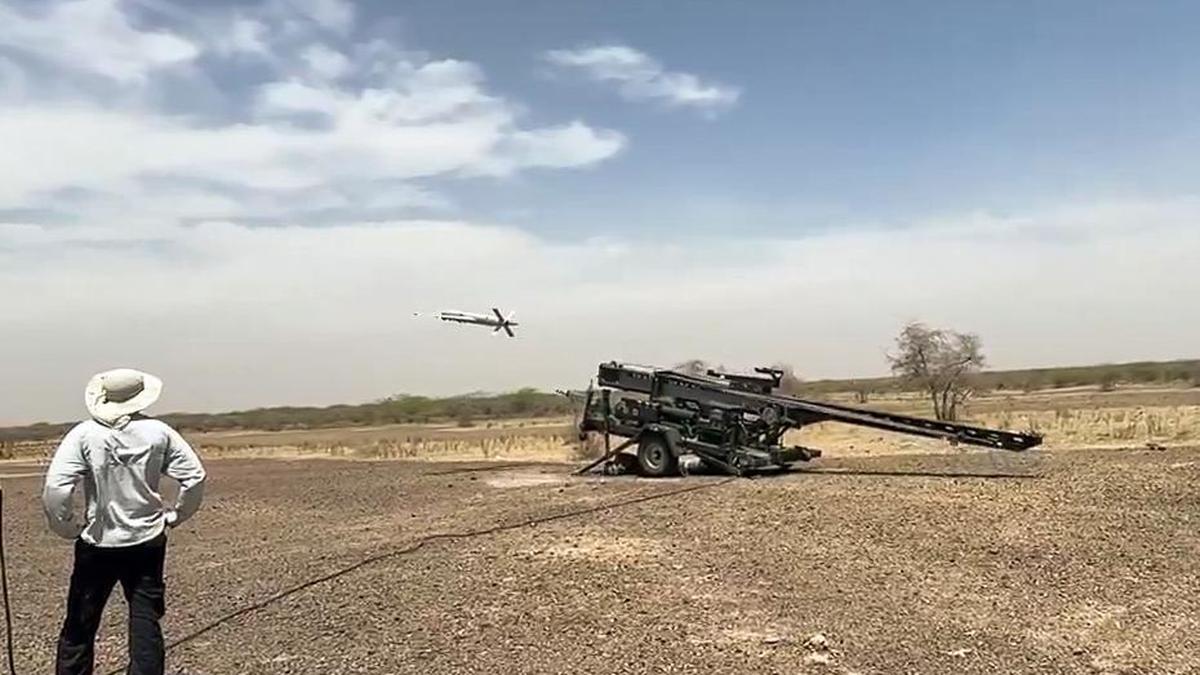 Vayu Astra-1 loitering munition drone during high-altitude trials in Uttarakhand mountains