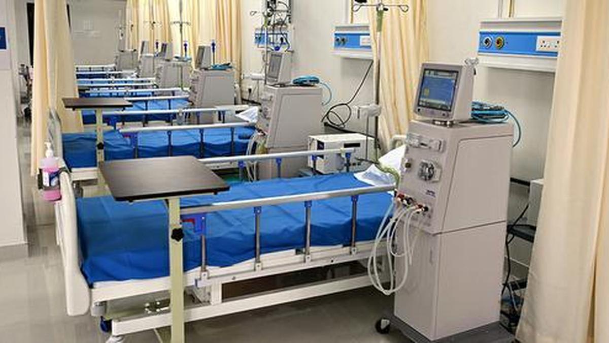 Dialysis machines in medical center providing affordable kidney treatment to patients in Chennai, India