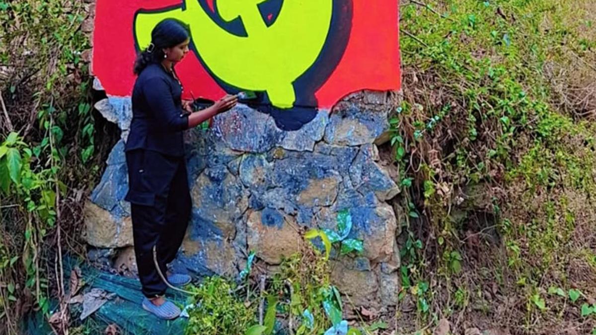 Women Break Barriers Painting Election Graffiti in Kerala