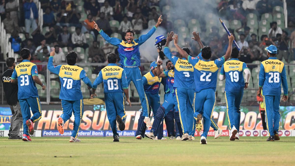 Young cricket batsman Ahammed Imran celebrating after scoring runs during championship match