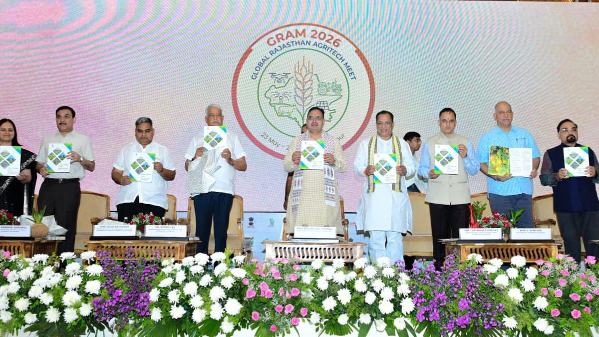 Agricultural technology conference attendees discussing farming innovation solutions in Rajasthan India