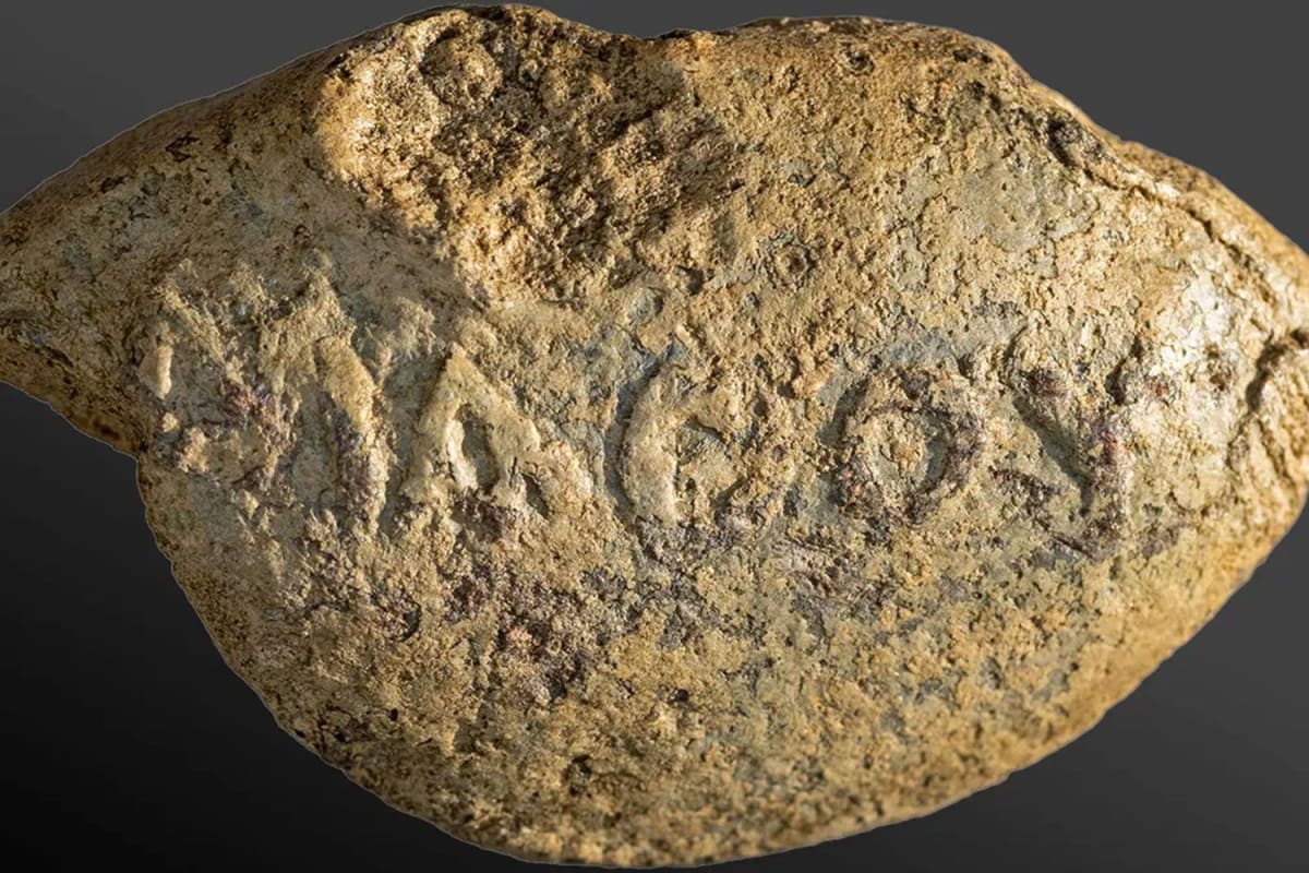 2,000-Year-Old Bullet Says "Learn Your Lesson" in Greek