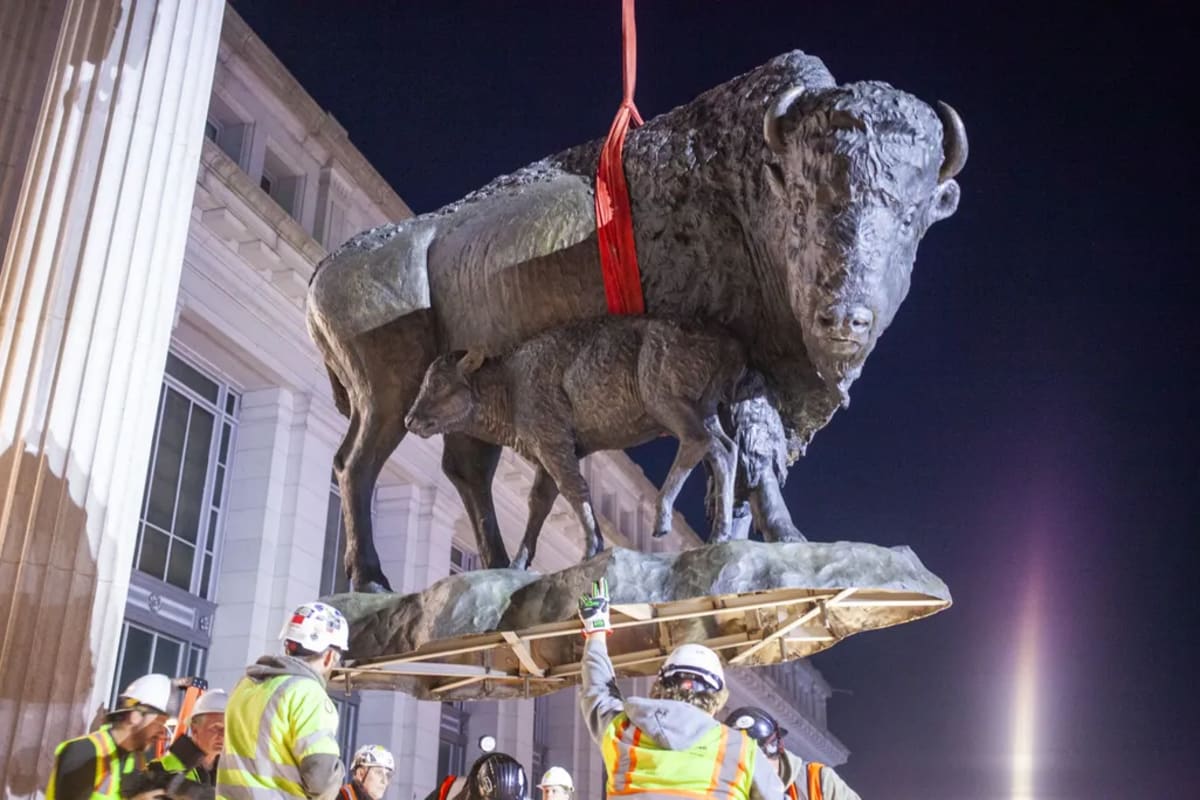 Three Bronze Bison Return to Smithsonian After 134 Years - Image 3