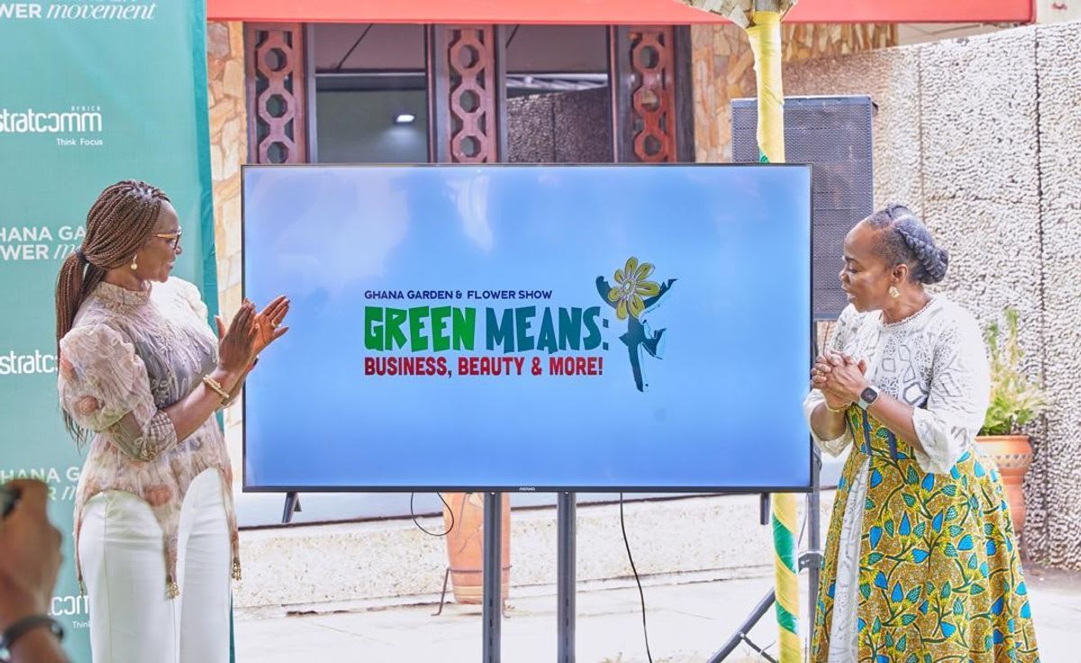 Colorful flower displays and green plants at Ghana's annual Garden and Flower Show exhibition