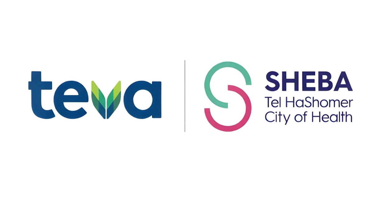 Modern hospital building and pharmaceutical laboratory representing Israel's Teva and Sheba Medical Center healthcare partnership