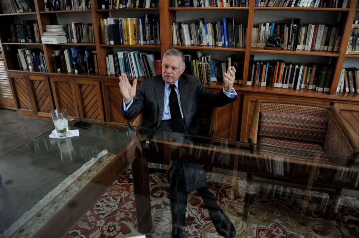 Former Costa Rican President Miguel Ángel Rodríguez after his acquittal in lengthy corruption case
