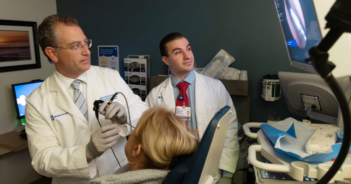 Medical professional preparing nasal swab test for early Alzheimer's disease detection research