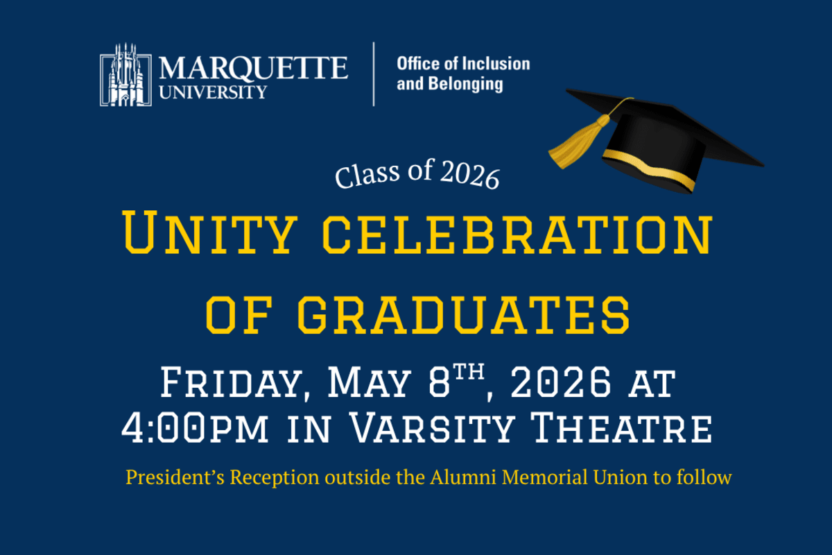 Diverse group of college graduates in caps and gowns celebrating together at university ceremony