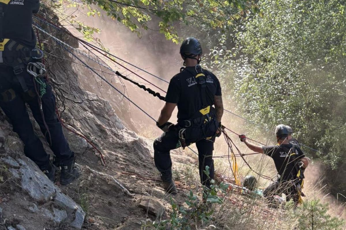 Vernon Firefighters Rescue Stranded Hiker From Cliff