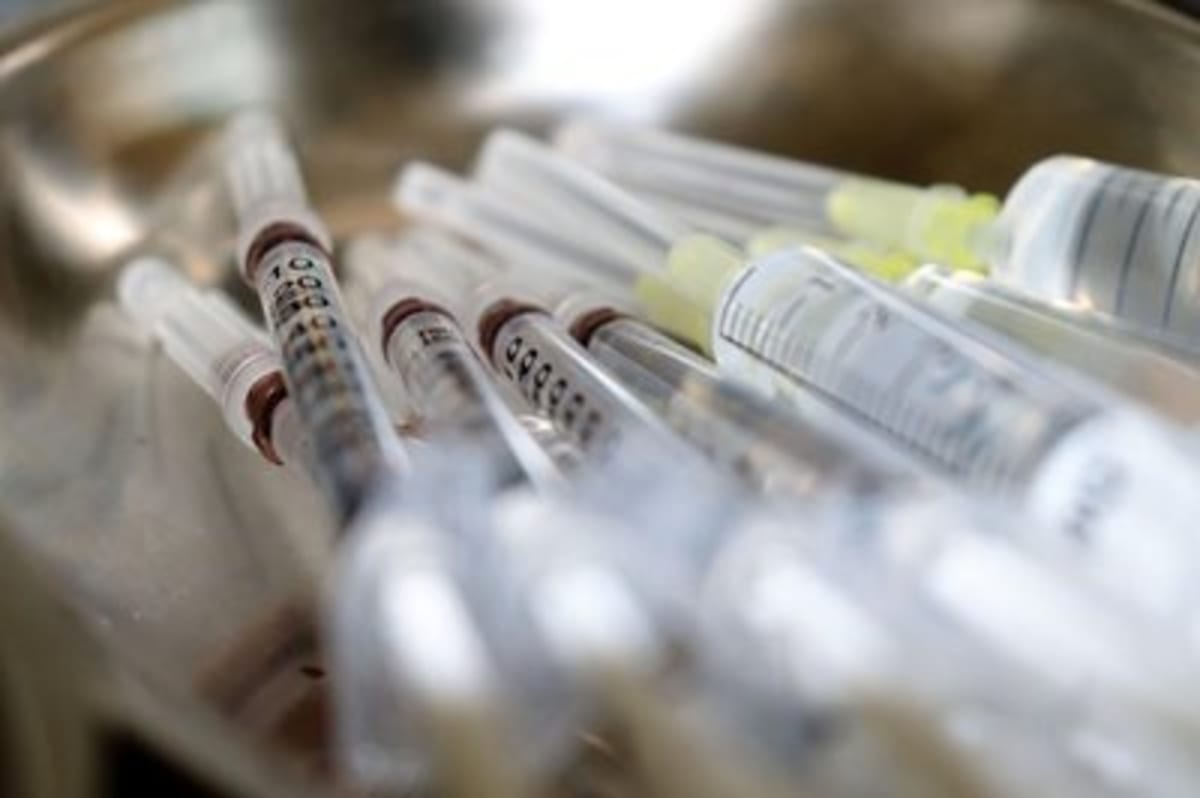 Medical research laboratory with vaccine vials representing tuberculosis vaccine development in South Africa