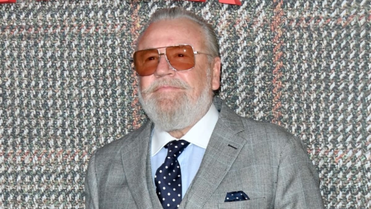 British actor Ray Winstone at a public event discussing protecting colleagues on film sets