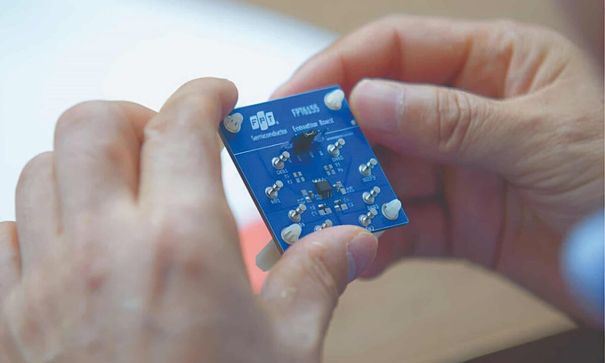 ** Modern semiconductor chip manufacturing facility with advanced technology equipment in Vietnam production plant