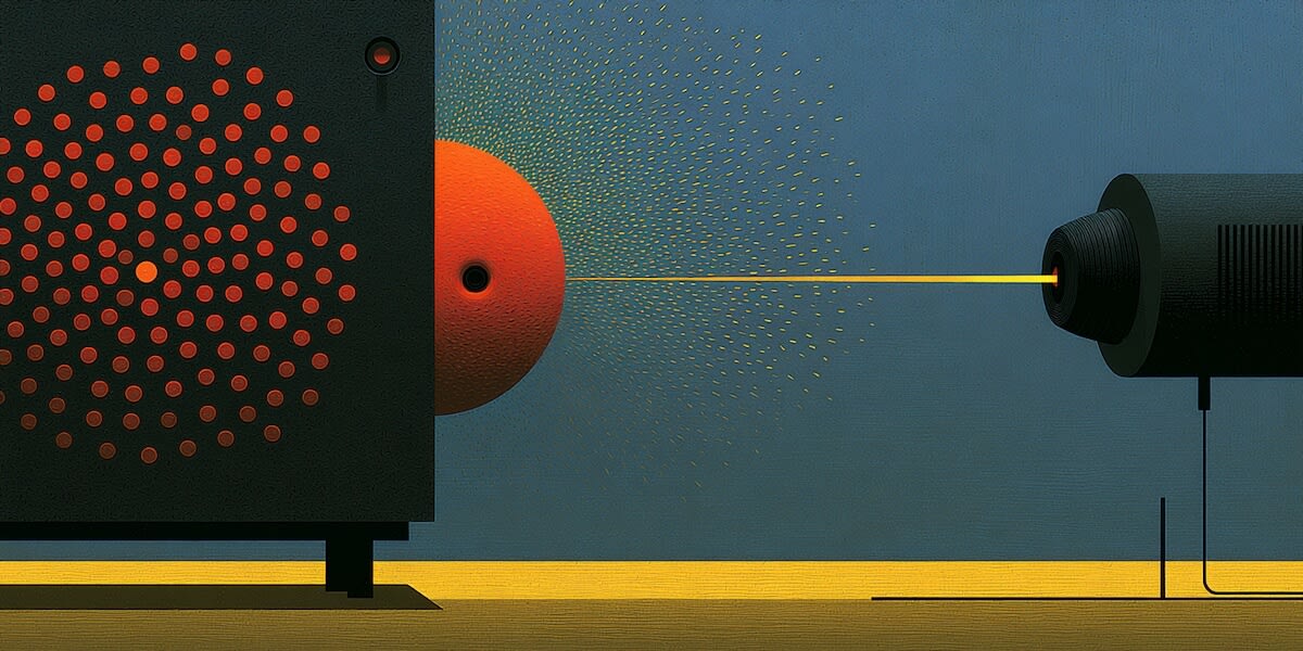 Medical illustration showing ultrasound waves targeting tumor cells to help immune system fight cancer